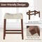 Set of 4 Modern Upholstered Counter Height Bar Stools with Saddle Seat